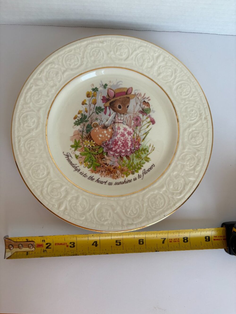 Vintage Crown Devon Staffordshire Friendship Plate - Picture 4 of 4